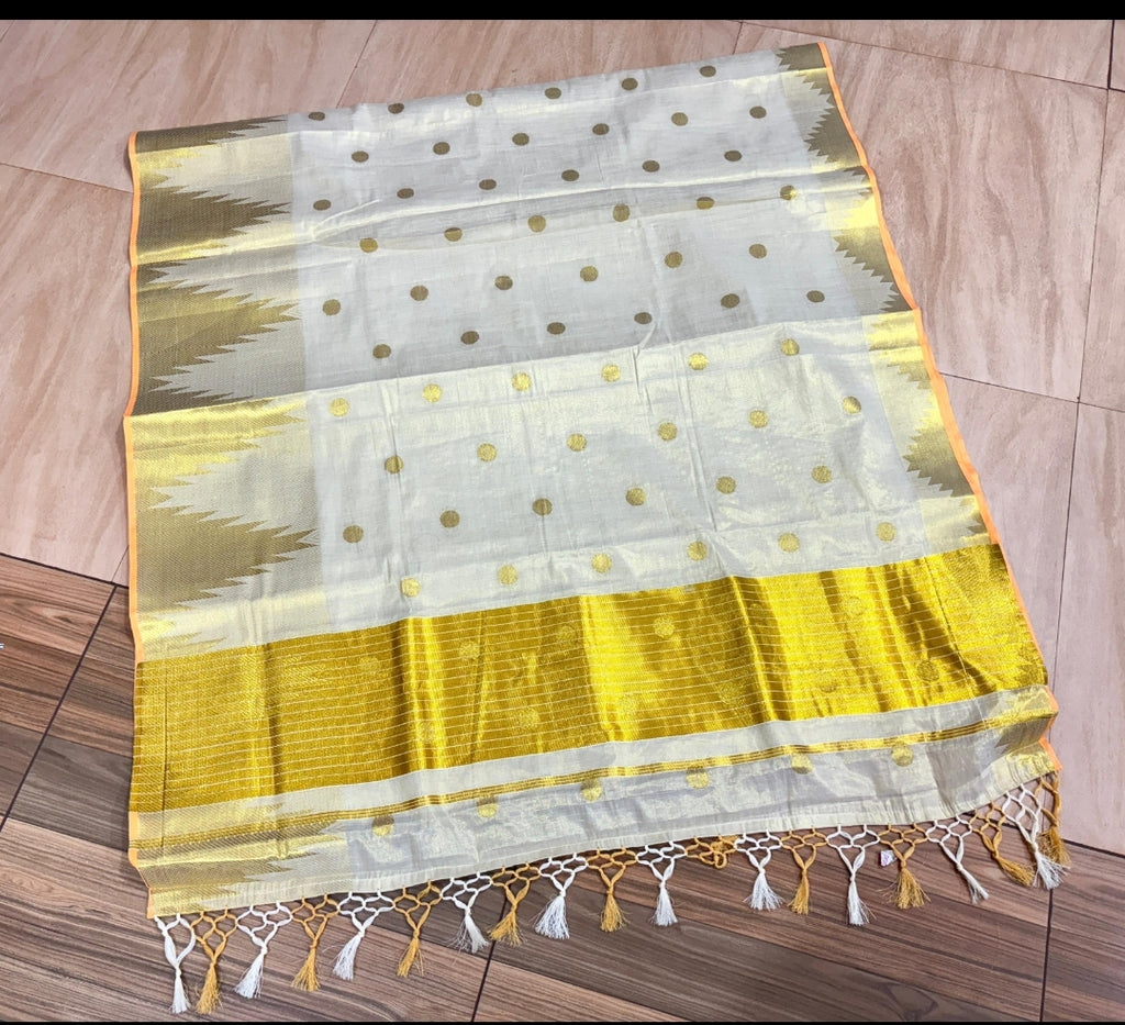Kavyam Handloom Replica tissue Saree